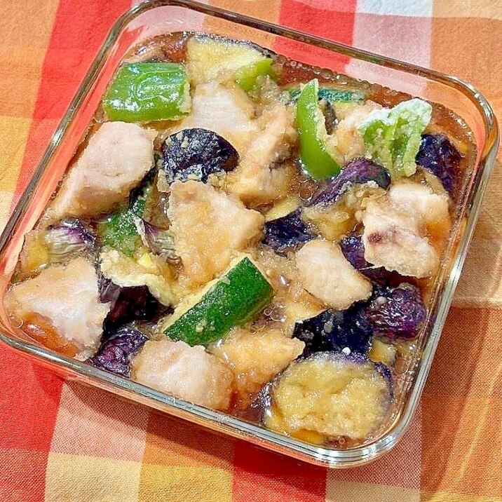 絶品!めかじきと夏野菜の揚げびたし